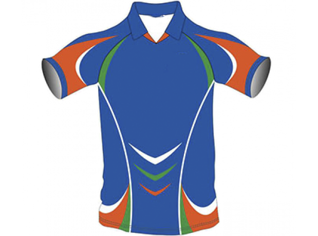 SB Customised Cricket Jersey Trouser Blue Orange Customised Cricket Clothing