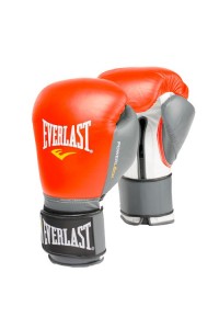 Everlast Powerlock Hook Loop Red Grey Boxing Training Gloves