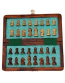 Handmade 7 Inch Wooden Chess Travel Magnetic Chess Set 