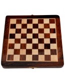 Folding Wooden Travel Magnetic Chess Set - 7"