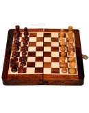 Handmade 9 Inch Wooden Chess Travel Magnetic Chess Set 