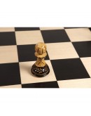 Handcarved Burnt Wooden Chess Pieces