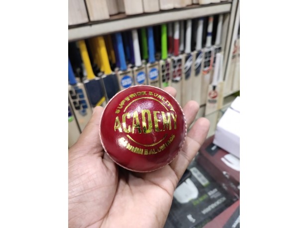 NSI Academy Leather Cricket Ball Red
