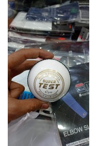 NSI Super Test Leather Cricket Ball White