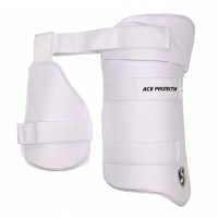 SG Ace Protector White Cricket Combo Thigh Pad